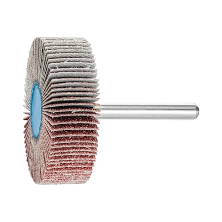 Pferd 2" x 1/2" Mounted Flap Wheel - 1/4" Shank - Aluminum Oxide - 60 Grit 45251